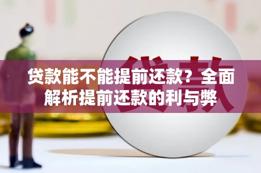 琼海贷款能不能提前还款？全面解析提前还款的利与弊