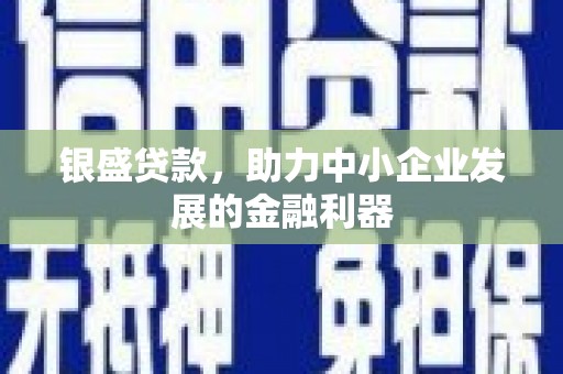 琼海银盛贷款，助力中小企业发展的金融利器