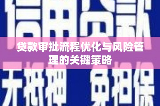 琼海贷款审批流程优化与风险管理的关键策略