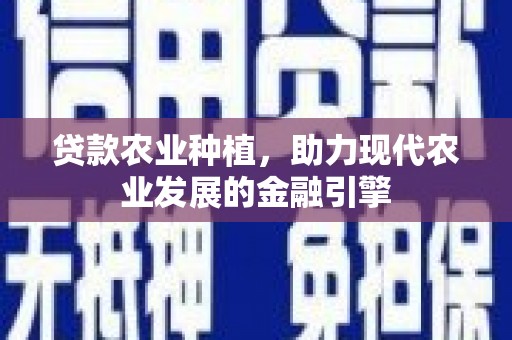 琼海贷款农业种植，助力现代农业发展的金融引擎