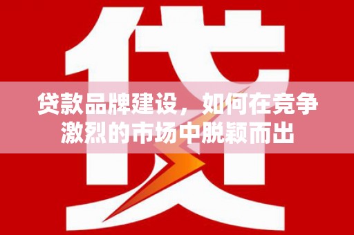 琼海贷款品牌建设，如何在竞争激烈的市场中脱颖而出