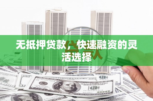 琼海无抵押贷款，快速融资的灵活选择