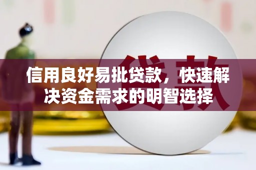 琼海信用良好易批贷款，快速解决资金需求的明智选择