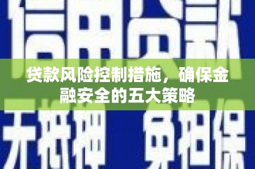 琼海贷款风险控制措施，确保金融安全的五大策略