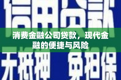 琼海消费金融公司贷款，现代金融的便捷与风险