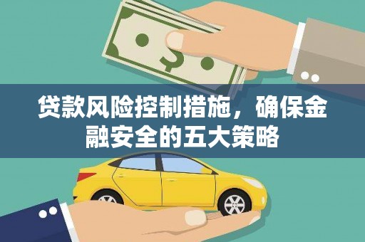 琼海贷款风险控制措施，确保金融安全的五大策略