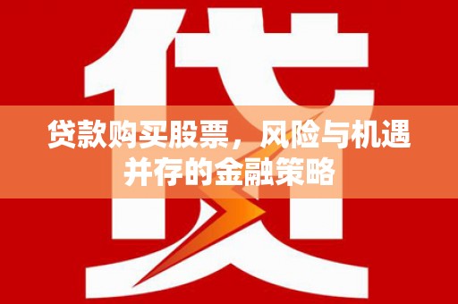 琼海贷款购买股票，风险与机遇并存的金融策略